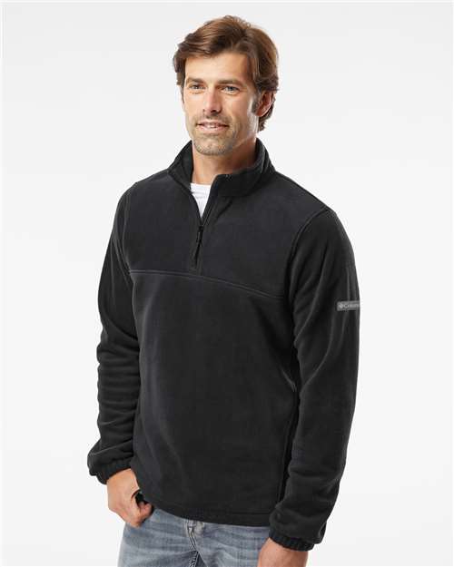 Columbia 212486 Men's Steens Mountain™ Fleece Half-Zip Pullover - Black - OnModelSide