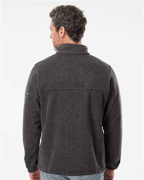 Columbia 212486 Men's Steens Mountain™ Fleece Half-Zip Pullover - Charcoal Heather - OnModelBack