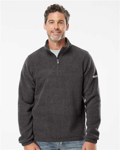 Columbia 212486 Men's Steens Mountain™ Fleece Half-Zip Pullover - Charcoal Heather - OnModelFront