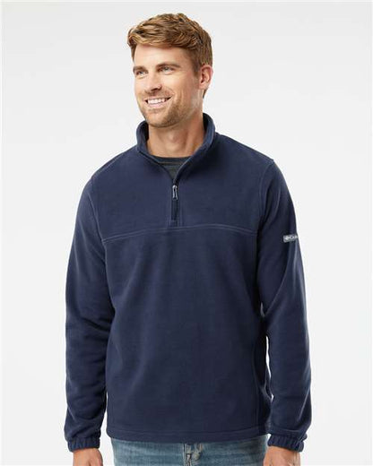 Columbia 212486 Men's Steens Mountain™ Fleece Half-Zip Pullover - Collegiate Navy - OnModelFront