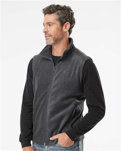 Columbia 212488 Men's Steens Mountain™ Vest - Charcoal Heather - OnModelSide