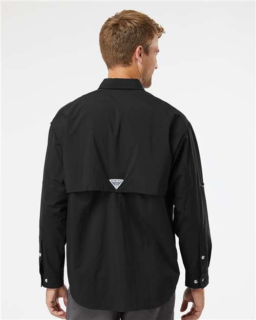 Columbia 212463 Men's PFG Bahama™ II Shirt - Black - OnModelBack