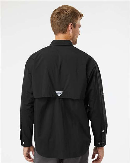 Columbia 212463 Men's PFG Bahama™ II Shirt - Black - OnModelBack