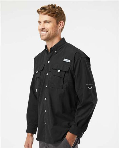 Columbia 212463 Men's PFG Bahama™ II Shirt - Black - OnModelSide