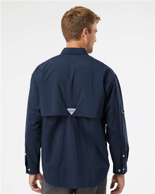 Columbia 212463 Men's PFG Bahama™ II Shirt - Collegiate Navy - OnModelBack