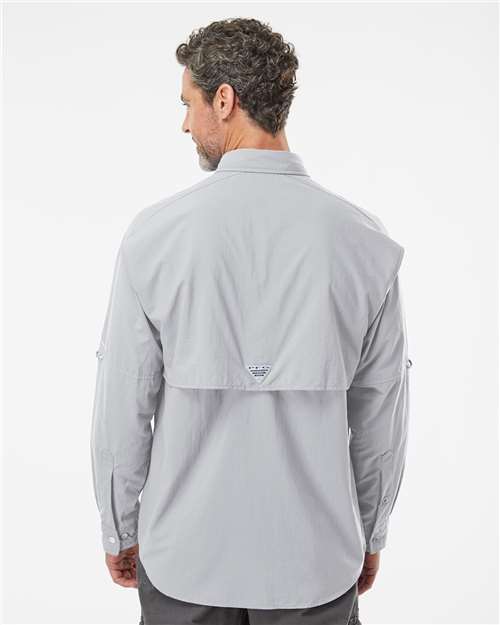 Columbia 212463 Men's PFG Bahama™ II Shirt - Cool Grey - OnModelBack