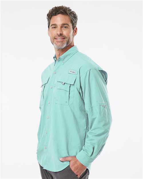 Columbia 212463 Men's PFG Bahama™ II Shirt - Gulf Stream - OnModelSide