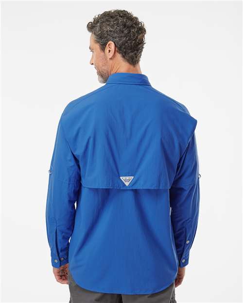 Columbia 212463 Men's PFG Bahama™ II Shirt - Vivid Blue - OnModelBack