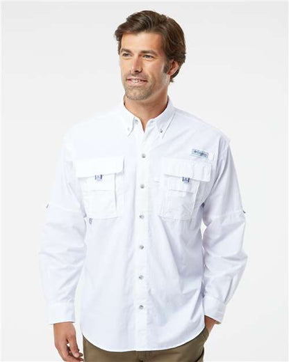 Columbia 212463 Men's PFG Bahama™ II Shirt - White - OnModelFront