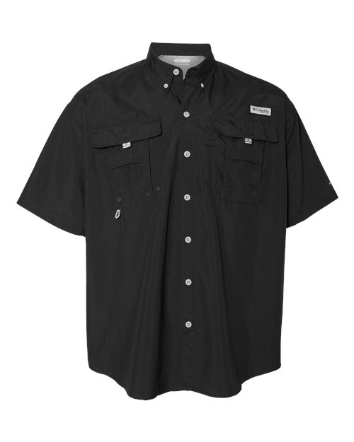 Columbia 212464 Men's PFG Bahama™ II Short Sleeve Shirt - Black - Front