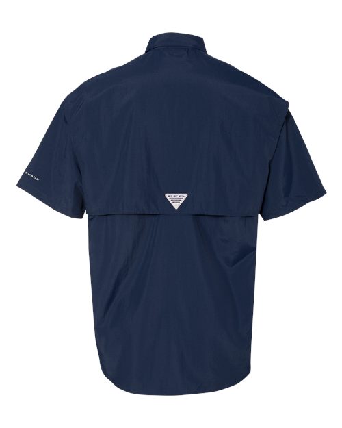 Columbia 212464 Men's PFG Bahama™ II Short Sleeve Shirt - Collegiate Navy - Back