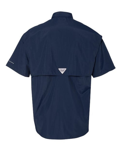Columbia 212464 Men's PFG Bahama™ II Short Sleeve Shirt - Collegiate Navy - Back