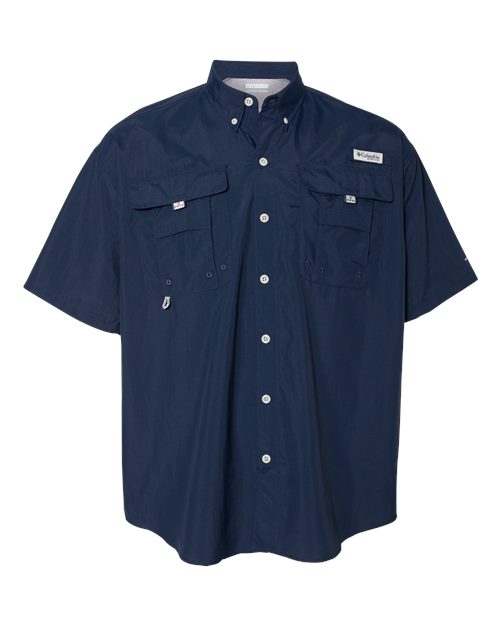 Columbia 212464 Men's PFG Bahama™ II Short Sleeve Shirt - Collegiate Navy - Front