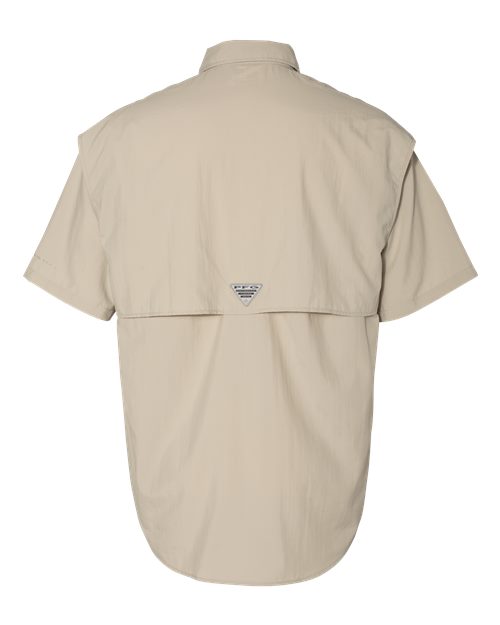 Columbia 212464 Men's PFG Bahama™ II Short Sleeve Shirt - Fossil - Back