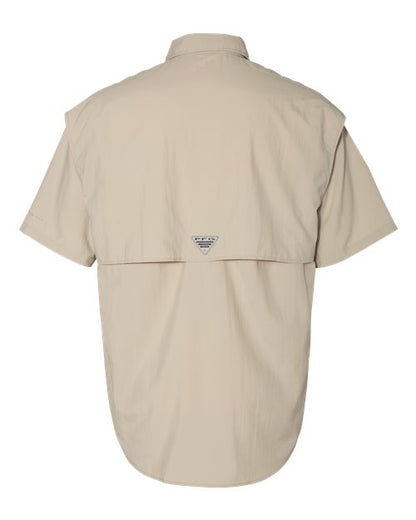 Columbia 212464 Men's PFG Bahama™ II Short Sleeve Shirt - Fossil - Back