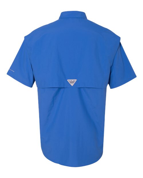 Columbia 212464 Men's PFG Bahama™ II Short Sleeve Shirt - Vivid Blue - Back