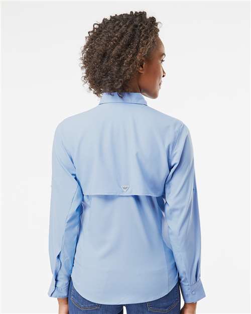 Columbia 212465 Women's PFG Tamiami™ II Shirt - Sail - OnModelBack
