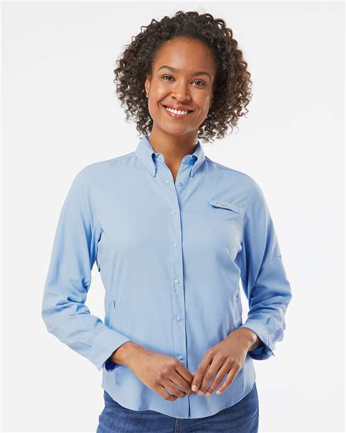 Columbia 212465 Women's PFG Tamiami™ II Shirt - Sail - OnModelFront