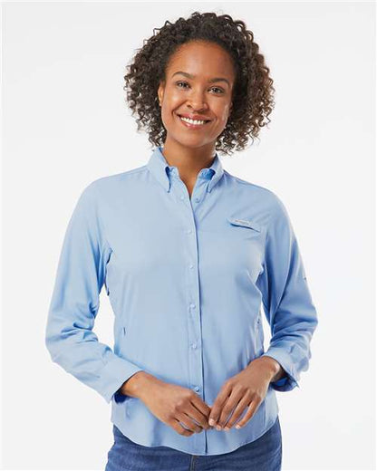 Columbia 212465 Women's PFG Tamiami™ II Shirt - Sail - OnModelFront