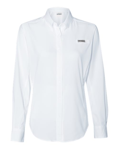 Columbia 212465 Women's PFG Tamiami™ II Shirt - White - Front