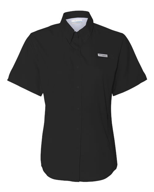 Columbia 212466 Women's PFG Tamiami™ II Short Sleeve Shirt - Black - Front