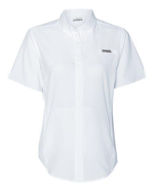 Columbia 212466 Women's PFG Tamiami™ II Short Sleeve Shirt - White - Front