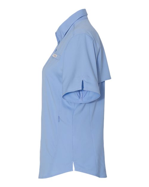 Columbia 212466 Women's PFG Tamiami™ II Short Sleeve Shirt - White Cap Blue - DirectSide