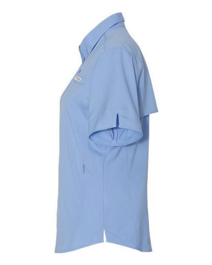 Columbia 212466 Women's PFG Tamiami™ II Short Sleeve Shirt - White Cap Blue - DirectSide