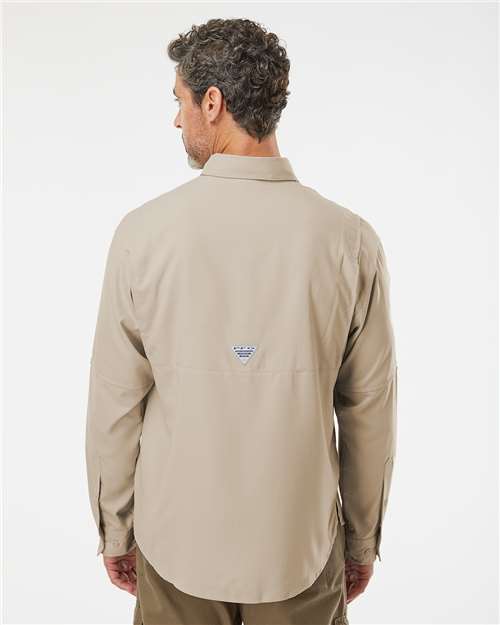 Columbia 212467 Men's PFG Tamiami™ II Shirt - Fossil - OnModelBack