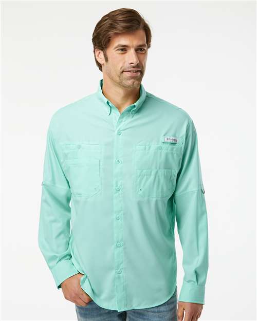 Columbia 212467 Men's PFG Tamiami™ II Shirt - Gulf Stream - OnModelFront