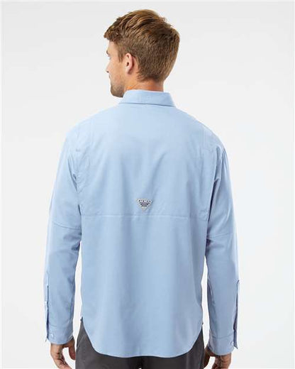Columbia 212467 Men's PFG Tamiami™ II Shirt - Sail - OnModelBack