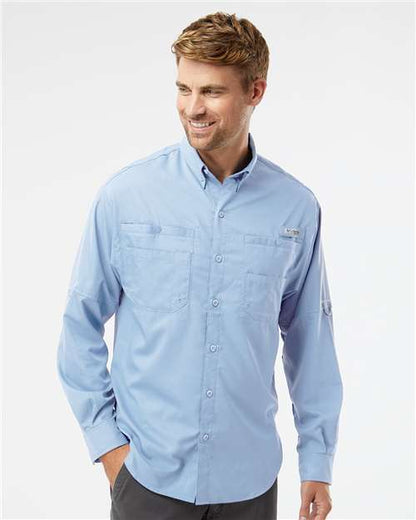 Columbia 212467 Men's PFG Tamiami™ II Shirt - Sail - OnModelFront