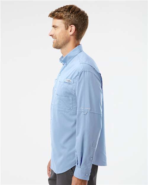 Columbia 212467 Men's PFG Tamiami™ II Shirt - Sail - OnModelSide