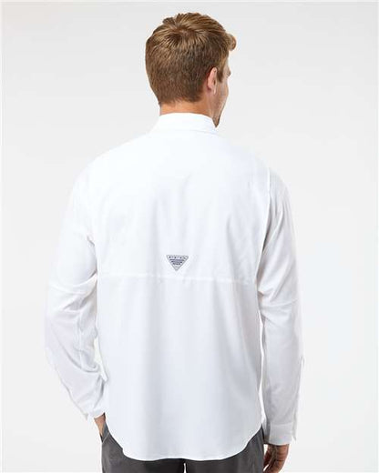 Columbia 212467 Men's PFG Tamiami™ II Shirt - White - OnModelBack