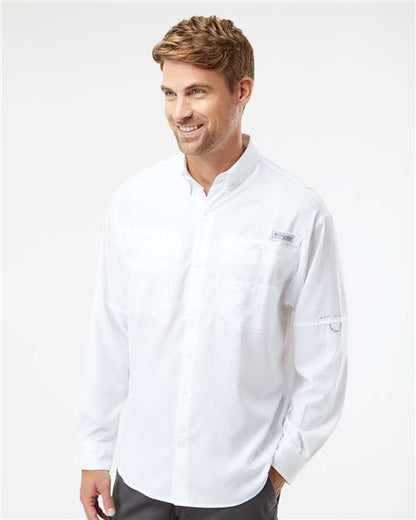 Columbia 212467 Men's PFG Tamiami™ II Shirt - White - OnModelSide