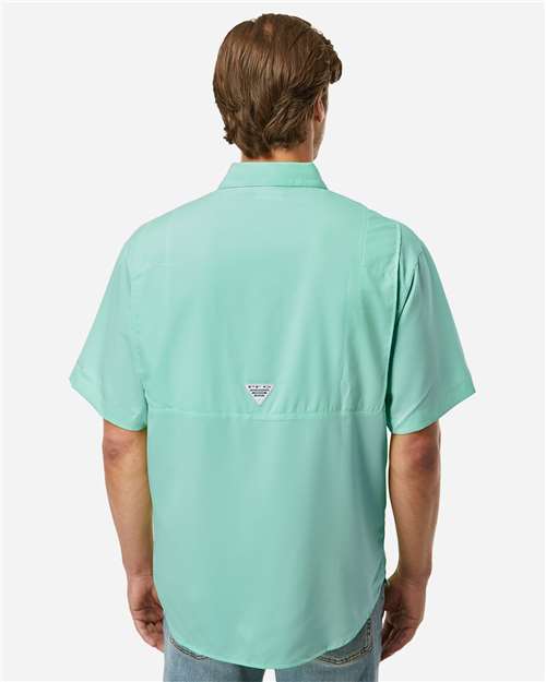 Columbia 212468 Men's PFG Tamiami™ II Short Sleeve Shirt - Gulf Stream - OnModelBack