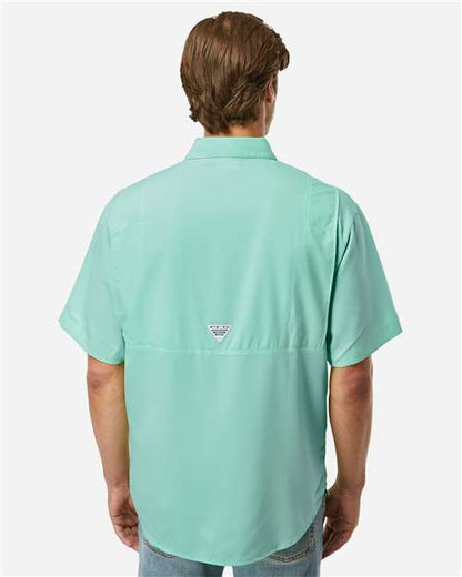 Columbia 212468 Men's PFG Tamiami™ II Short Sleeve Shirt - Gulf Stream - OnModelBack