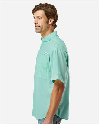 Columbia 212468 Men's PFG Tamiami™ II Short Sleeve Shirt - Gulf Stream - OnModelSide