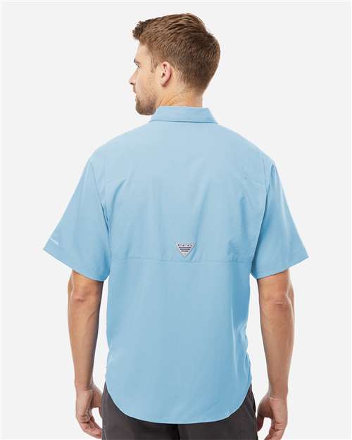 Columbia 212468 Men's PFG Tamiami™ II Short Sleeve Shirt - Sail - OnModelBack