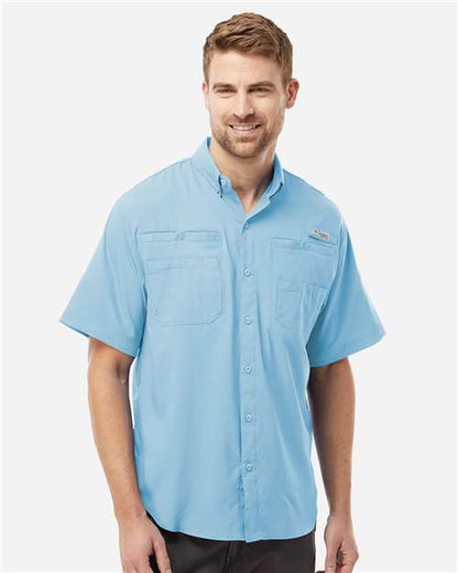 Columbia 212468 Men's PFG Tamiami™ II Short Sleeve Shirt - Sail - OnModelFront