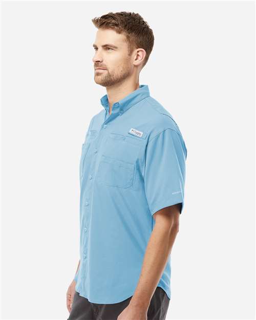 Columbia 212468 Men's PFG Tamiami™ II Short Sleeve Shirt - Sail - OnModelSide