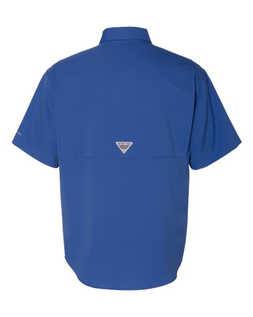 Columbia 212468 Men's PFG Tamiami™ II Short Sleeve Shirt - Vivid Blue - Back