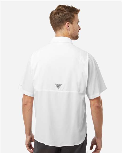 Columbia 212468 Men's PFG Tamiami™ II Short Sleeve Shirt - White - OnModelBack