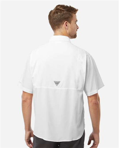 Columbia 212468 Men's PFG Tamiami™ II Short Sleeve Shirt - White - OnModelBack
