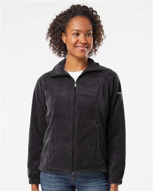 Columbia 212470 Women’s Benton Springs™ Fleece Full-Zip Jacket - Black - OnModelFront