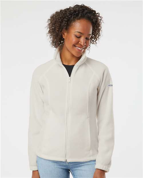 Columbia 212470 Women’s Benton Springs™ Fleece Full-Zip Jacket - Chalk - OnModelFront