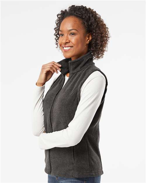 Columbia 212471 Women’s Benton Springs™ Fleece Vest - Charcoal Heather - OnModelSide