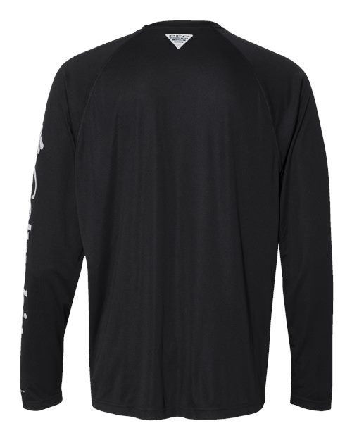 Columbia 212472 Men's PFG Terminal Tackle™ Long Sleeve T-Shirt - Black/ Cool Grey - Back