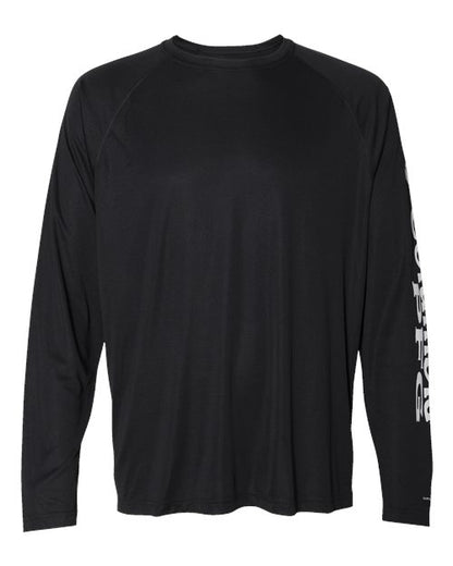 Columbia 212472 Men's PFG Terminal Tackle™ Long Sleeve T-Shirt - Black/ Cool Grey - Front