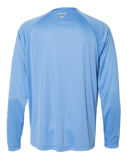 Columbia 212472 Men's PFG Terminal Tackle™ Long Sleeve T-Shirt - White Cap/ White - Back